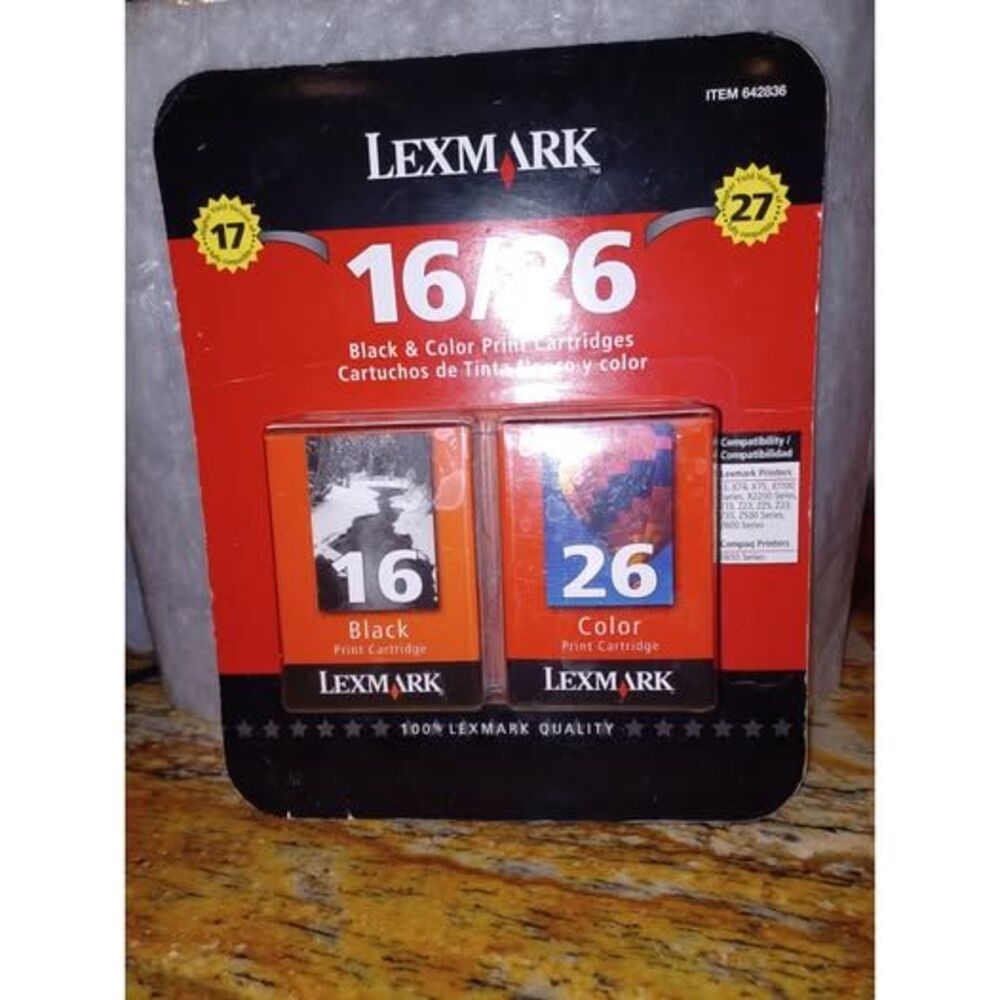 Lexmark Twin Pack #16, 26 black and colored ink In box not open